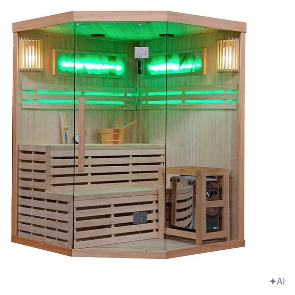 BPS-koupelny Fínska sauna Relax KEMI7 180x180, 5-6 osôb