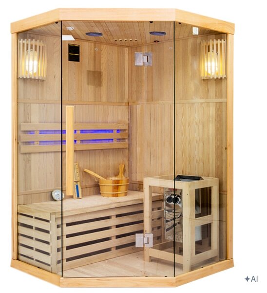 BPS-koupelny Fínska sauna Relax OSLO2 120x120, 1-2 osoby