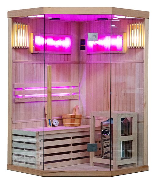 BPS-koupelny Fínska sauna Relax KEMI2 120x120, 1-2 osoby