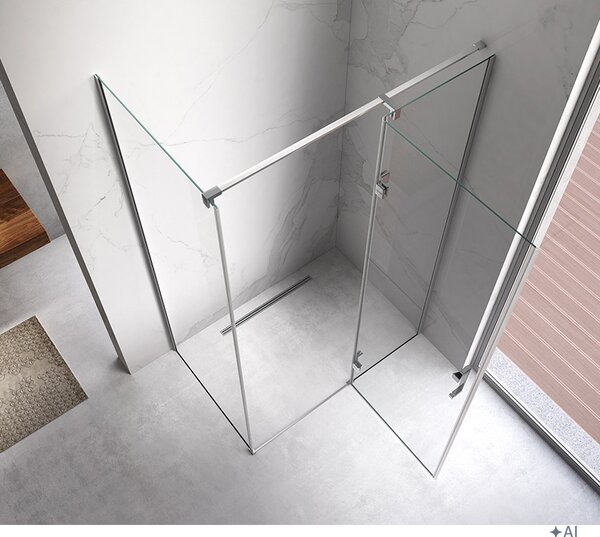 BPS-koupelny Obdĺžnikový sprchový kút KZ03D 120x100 chróm/transp. - bez vaničky