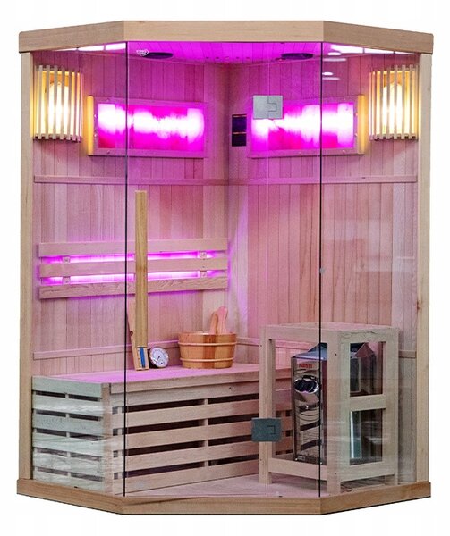 BPS-koupelny Fínska sauna Relax KEMI2 120x120, 1-2 osoby