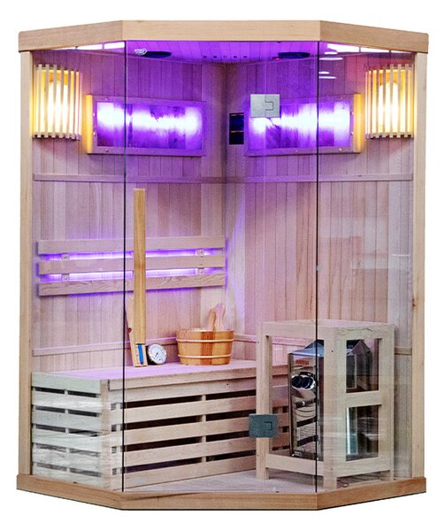 BPS-koupelny Fínska sauna Relax KEMI2 120x120, 1-2 osoby