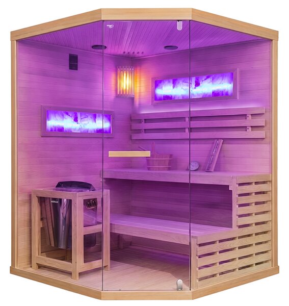 BPS-koupelny Fínska sauna Relax LARK4 WD 150x150, 4-5 osôb