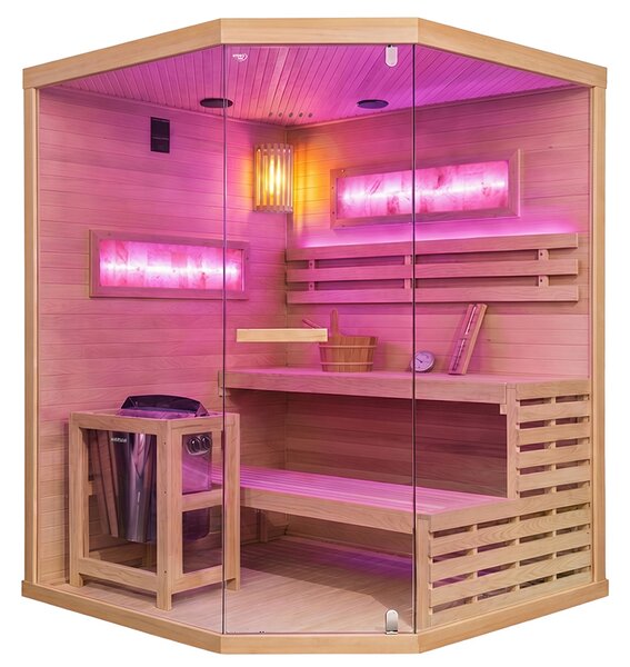 BPS-koupelny Fínska sauna Relax LARK4 WD 150x150, 4-5 osôb