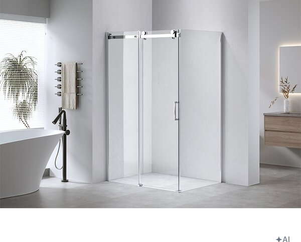 BPS-koupelny Obdĺžnikový sprchovací kút ZBD 900 120x90 cm chróm/transp. - bez vaničky