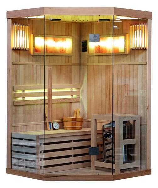 BPS-koupelny Fínska sauna Relax KEMI2 120x120, 1-2 osoby