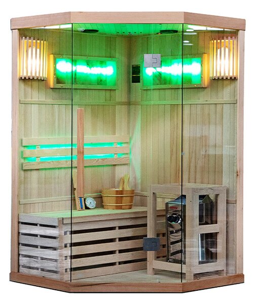 BPS-koupelny Fínska sauna Relax KEMI2 120x120, 1-2 osoby