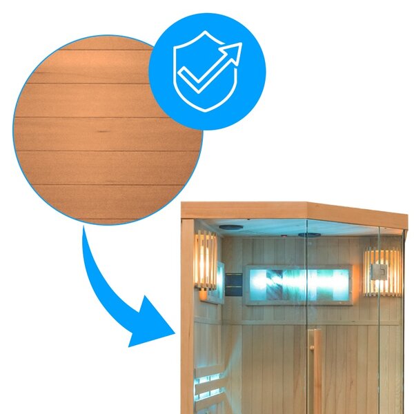 BPS-koupelny Fínska sauna Relax KEMI2 120x120, 1-2 osoby