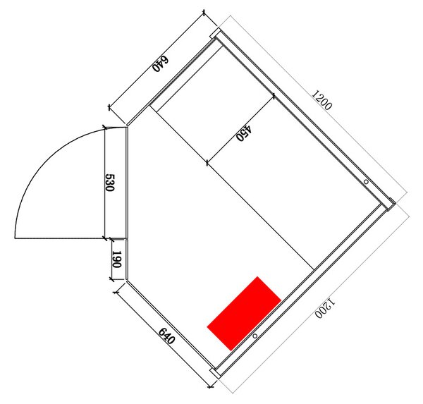 BPS-koupelny Fínska sauna Relax KEMI2 120x120, 1-2 osoby
