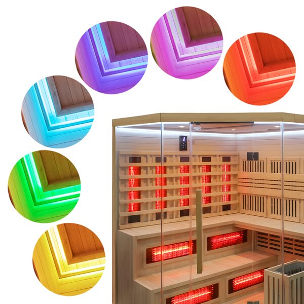 BPS-koupelny Kombinovaná sauna 2v1 MOSS2 NEW - Infrasauna + fínska sauna 200x200, 5-6 osôb