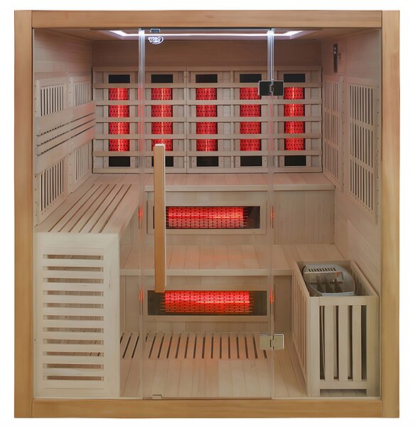 BPS-koupelny Kombinovaná sauna 2v1 HELSI1 NEW - Infrasauna + fínska sauna 180x160, 4-5 osôb