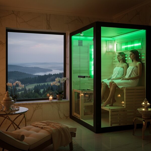 BPS-koupelny Fínska sauna Relax FORSA1 BL 120x120, 2 osoby