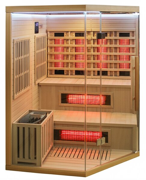 BPS-koupelny Kombinovaná sauna 2v1 MOSS1 NEW - Infrasauna + fínska sauna 150x150, 4-5 osôb