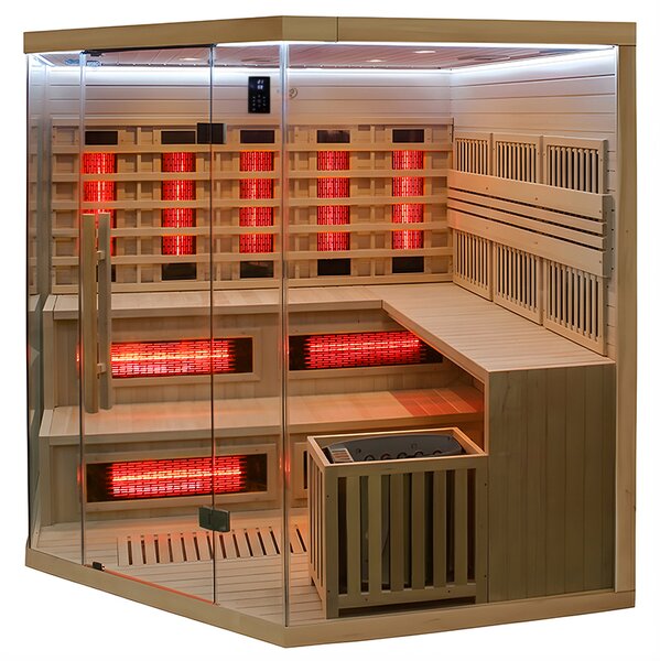 BPS-koupelny Kombinovaná sauna 2v1 MOSS2 NEW - Infrasauna + fínska sauna 200x200, 5-6 osôb