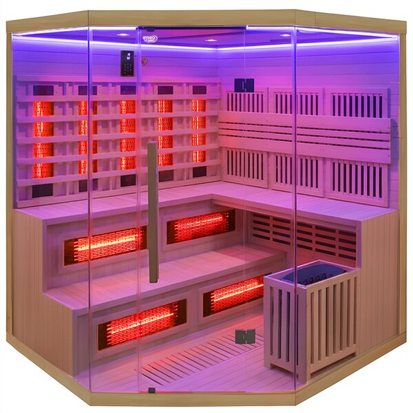 BPS-koupelny Kombinovaná sauna 2v1 MOSS2 NEW - Infrasauna + fínska sauna 200x200, 5-6 osôb