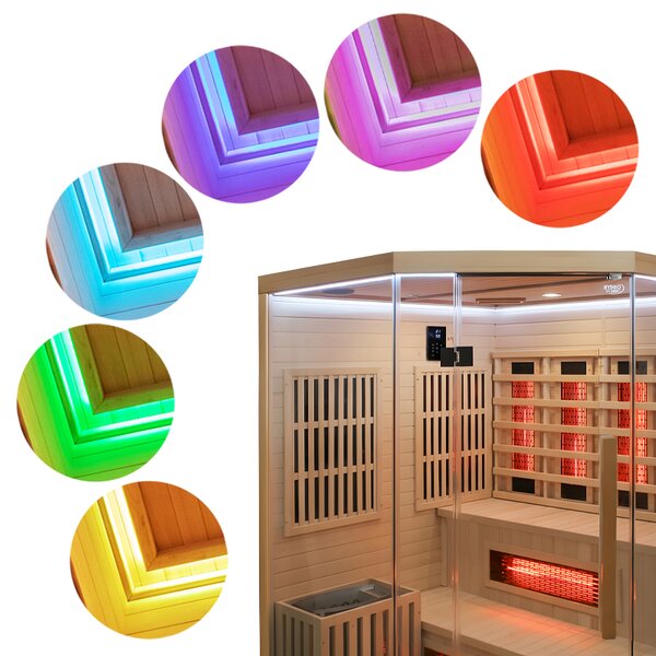 BPS-koupelny Kombinovaná sauna 2v1 MOSS1 NEW - Infrasauna + fínska sauna 150x150, 4-5 osôb