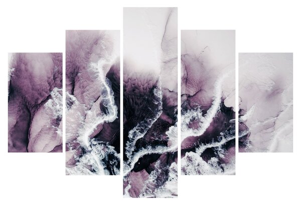 Obraz - Fialový mramor N⁰2 (150x105 cm)