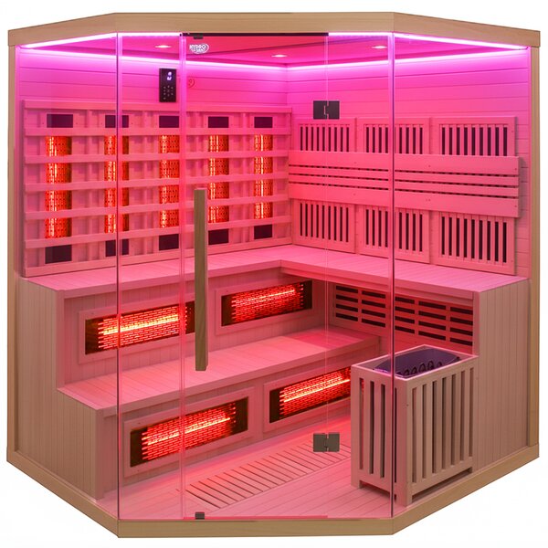 BPS-koupelny Kombinovaná sauna 2v1 MOSS2 NEW - Infrasauna + fínska sauna 200x200, 5-6 osôb