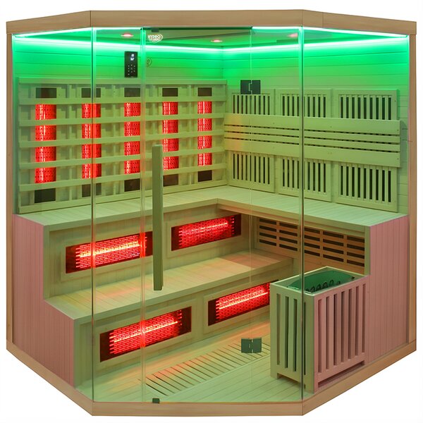 BPS-koupelny Kombinovaná sauna 2v1 MOSS2 NEW - Infrasauna + fínska sauna 200x200, 5-6 osôb