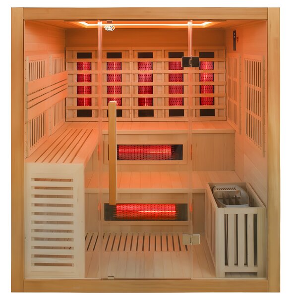 BPS-koupelny Kombinovaná sauna 2v1 HELSI1 NEW - Infrasauna + fínska sauna 180x160, 4-5 osôb