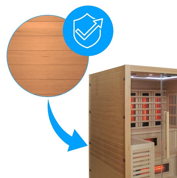 BPS-koupelny Kombinovaná sauna 2v1 HELSI1 NEW - Infrasauna + fínska sauna 180x160, 4-5 osôb