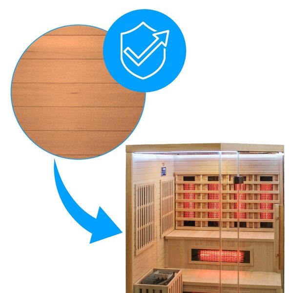BPS-koupelny Kombinovaná sauna 2v1 MOSS1 NEW - Infrasauna + fínska sauna 150x150, 4-5 osôb