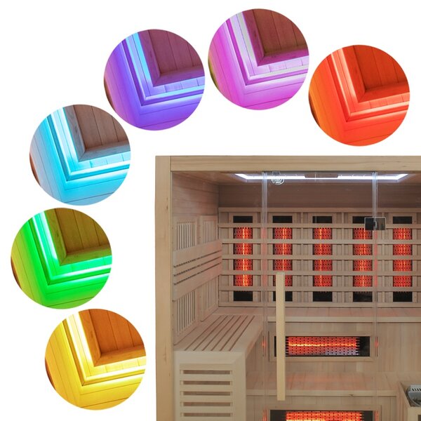 BPS-koupelny Kombinovaná sauna 2v1 HELSI1 NEW - Infrasauna + fínska sauna 180x160, 4-5 osôb