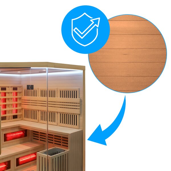 BPS-koupelny Kombinovaná sauna 2v1 MOSS2 NEW - Infrasauna + fínska sauna 200x200, 5-6 osôb
