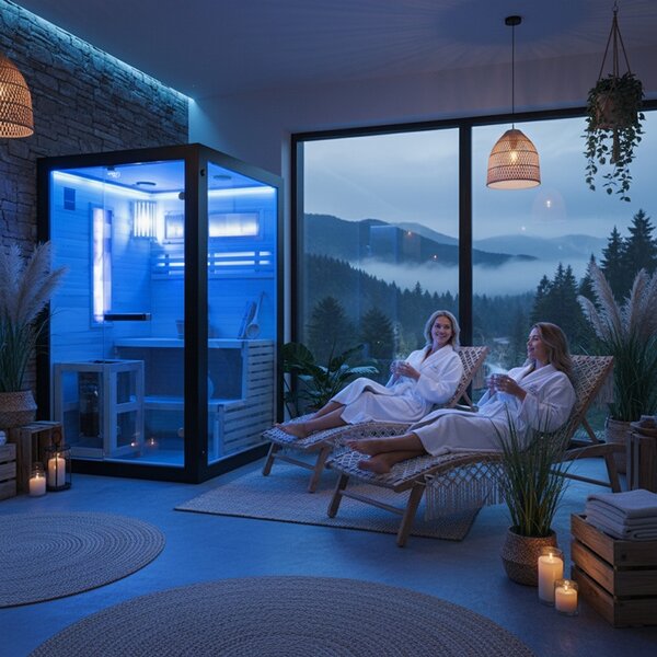 BPS-koupelny Fínska sauna Relax FORSA1 BL 120x120, 2 osoby