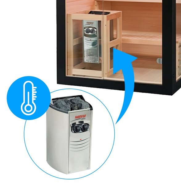 BPS-koupelny Fínska sauna Relax FORSA1 BL 120x120, 2 osoby