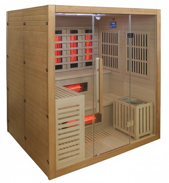 BPS-koupelny Kombinovaná sauna 2v1 HELSI1 NEW - Infrasauna + fínska sauna 180x160, 4-5 osôb