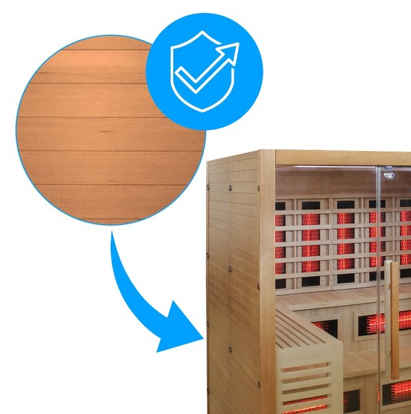 BPS-koupelny Kombinovaná sauna 2v1 HELSI2-NEW - Infrasauna + fínska sauna 200x160, 5-6 osôb