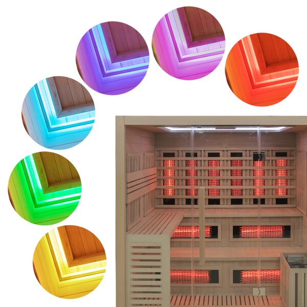BPS-koupelny Kombinovaná sauna 2v1 HELSI2-NEW - Infrasauna + fínska sauna 200x160, 5-6 osôb