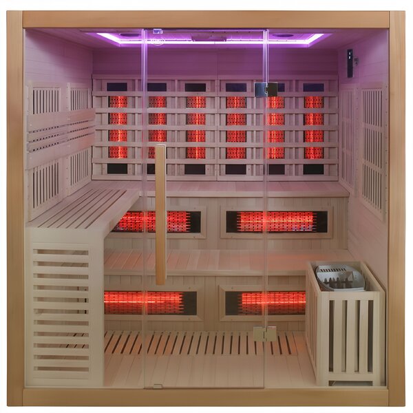 BPS-koupelny Kombinovaná sauna 2v1 HELSI2-NEW - Infrasauna + fínska sauna 200x160, 5-6 osôb