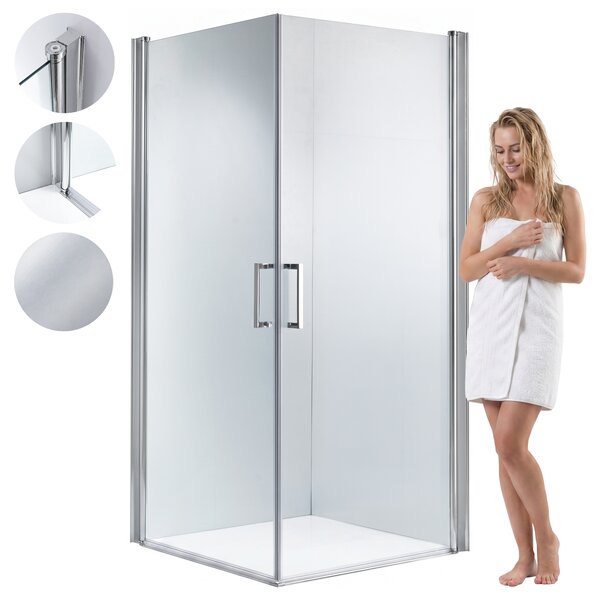 BPS-koupelny Štvorcový sprchovací kút ZES KZ29A 80x80 chróm/transparent - bez vaničky
