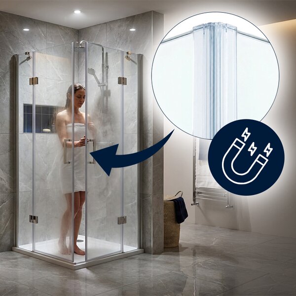 BPS-koupelny Štvorcový sprchový kút ZES KZ25A 80x80 chróm/transparent - bez vaničky