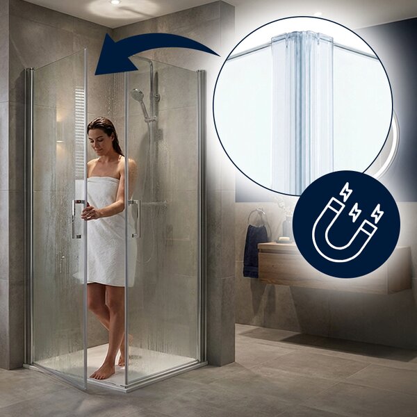 BPS-koupelny Štvorcový sprchovací kút ZES KZ29A 80x80 chróm/transparent - bez vaničky