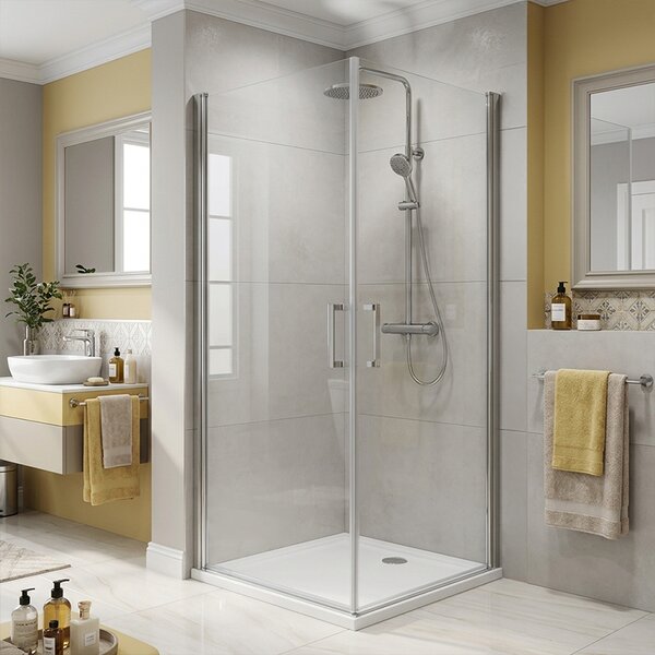 BPS-koupelny Štvorcový sprchovací kút ZES KZ29A 80x80 chróm/transparent - bez vaničky