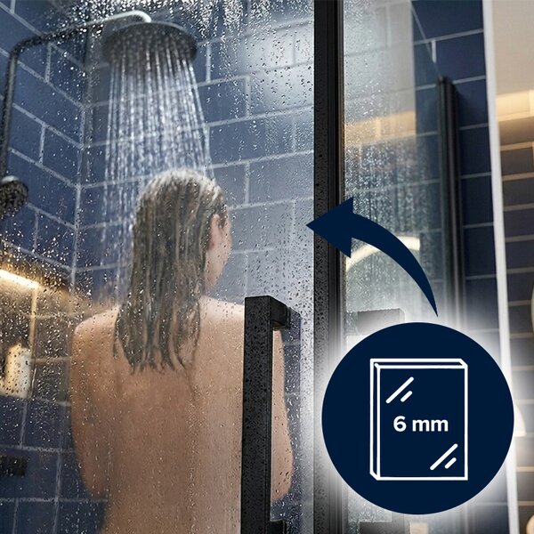 BPS-koupelny Štvorcový sprchový kút ZES KZ29A BL 80x80 čierny/transparent - bez vaničky