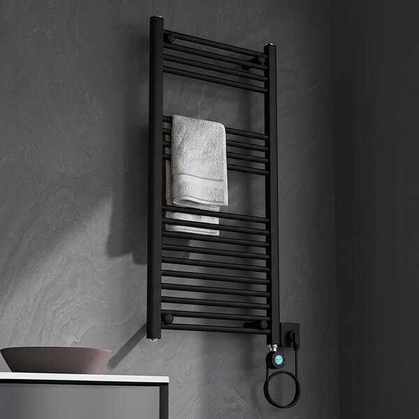 BPS-koupelny Elektrický kúpeľňový radiátor KATLA BL 250W, 50x100 cm, čierny