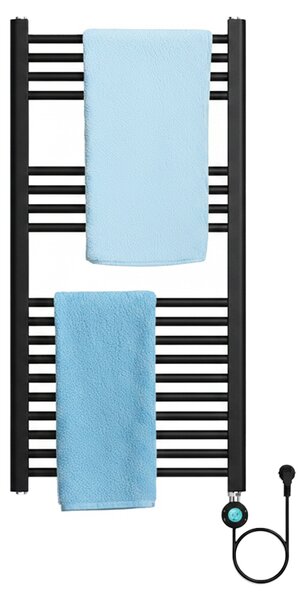BPS-koupelny Elektrický kúpeľňový radiátor KATLA BL 250W, 50x100 cm, čierny