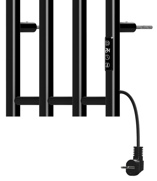 BPS-koupelny Elektrický kúpeľňový radiátor KASJAN BL 2 250W, 34,6x140,5 cm, čierny