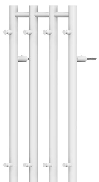 BPS-koupelny Elektrický kúpeľňový radiátor KASJAN WH 2 250W, 34,6x140,5 cm, biely