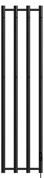 BPS-koupelny Elektrický kúpeľňový radiátor KASJAN BL 2 250W, 34,6x140,5 cm, čierny
