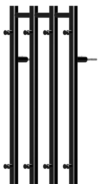 BPS-koupelny Elektrický kúpeľňový radiátor KASJAN BL 2 250W, 34,6x140,5 cm, čierny