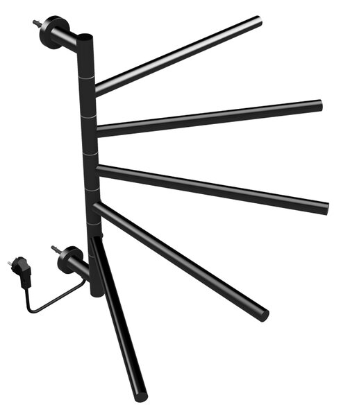 BPS-koupelny Elektrický kúpeľňový radiátor DORIAN BL 1 230W, 51,6x62,2 cm, čierny