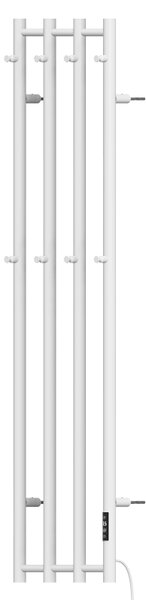 BPS-koupelny Elektrický kúpeľňový radiátor KASJAN WH 2 250W, 34,6x140,5 cm, biely
