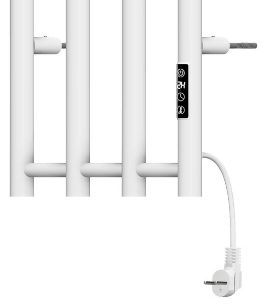 BPS-koupelny Elektrický kúpeľňový radiátor KASJAN WH 2 250W, 34,6x140,5 cm, biely