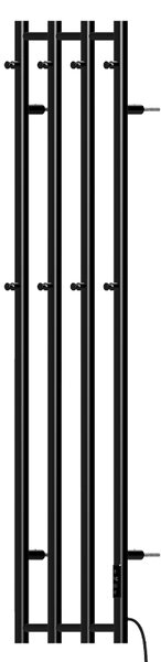 BPS-koupelny Elektrický kúpeľňový radiátor KASJAN BL 2 250W, 34,6x140,5 cm, čierny