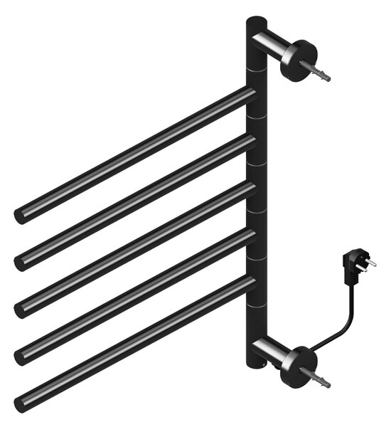 BPS-koupelny Elektrický kúpeľňový radiátor DORIAN BL 1 230W, 51,6x62,2 cm, čierny